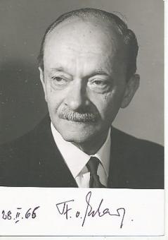 Felix von Eckardt † 1979  Politik Autogrammkarte  original signiert 