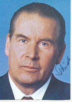 Gerhard Schröder † 1989  Politik Autogrammkarte  original signiert 