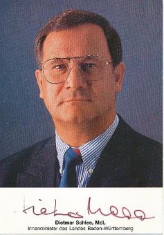 Dietmar Schlee † 2002  Politik Autogrammkarte  original signiert 