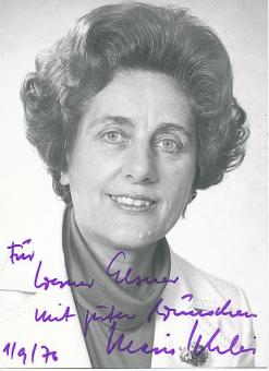 Marie Schlei † 1983  Politik Autogrammkarte  original signiert 