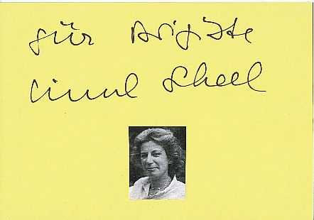 Mildred Scheel † 1985  First Lady Politik Autogramm Karte original signiert 