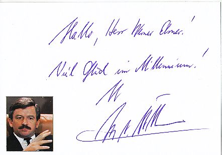 Jürgen Möllemann † 2003  FDP  Politik Autogramm Karte original signiert 