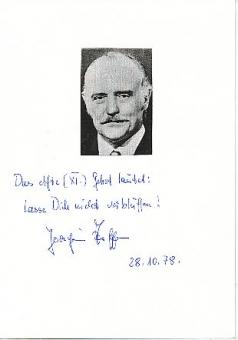 Jochen Steffen † 1987  Politik Autogramm Karte original signiert 