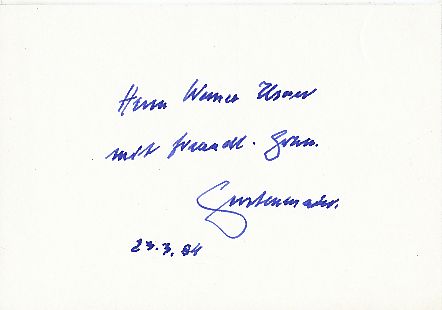Eugen Gerstenmaier † 1986  Politik Autogramm Karte original signiert 