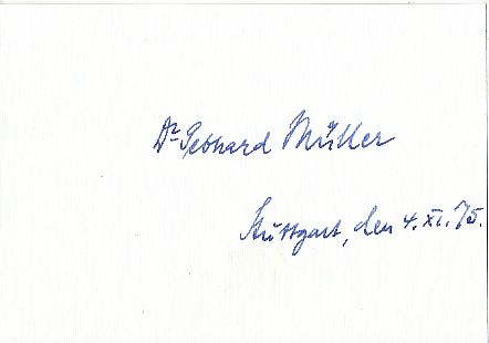 Gebhard Müller † 1990  Ministerpräsident BW  Politik Autogramm Karte original signiert 
