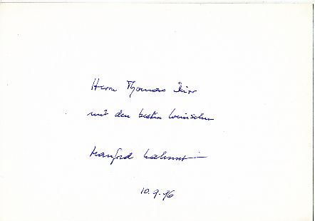 Manfred Lahnstein  Politik Autogramm Karte original signiert 