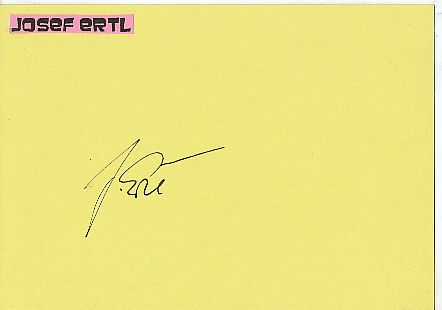 Josef Ertl † 2000  Politik Autogramm Karte original signiert 