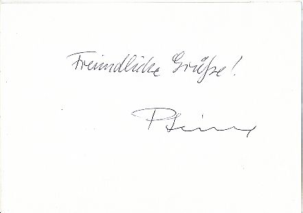 Fritz Heine † 2002  Politik Autogramm Karte original signiert 