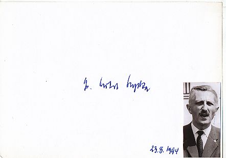 Herbert Hupka † 2006  Politik Autogramm Karte original signiert 