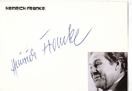 Heinrich Franke † 2004  Politik Autogramm Karte original signiert 