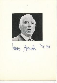 Walter Arendt † 2005  Politik Autogramm Karte original signiert 