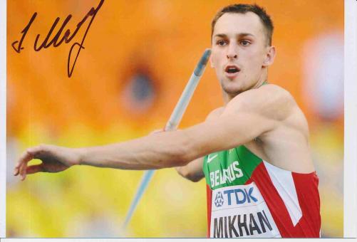 Eduard Mikhan  Weißrußland  Leichtathletik Autogramm Foto original signiert 