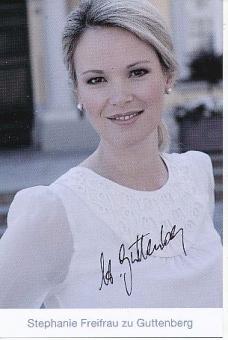 Stephanie Freifrau zu Guttenberg  Adel & Politik Autogrammkarte  original signiert 
