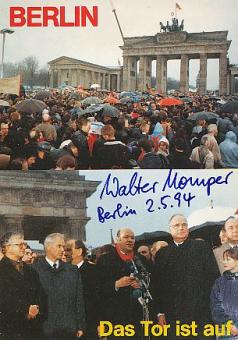 Walter Momper  Politik Autogrammkarte  original signiert 