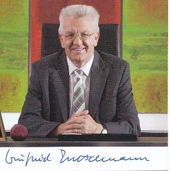 Winfried Kretschmann  Ministerpräsident  Politik Autogrammkarte  original signiert 