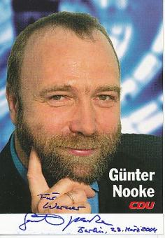 Günter Nooke  DDR  Politik Autogrammkarte  original signiert 