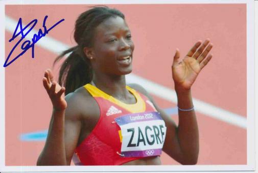 Anne Zagre  Belgien  Leichtathletik Autogramm Foto original signiert 