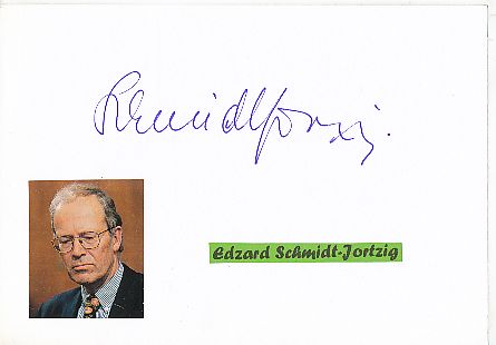 Edzard Schmidt Jortzig  Politik Autogramm Karte original signiert 