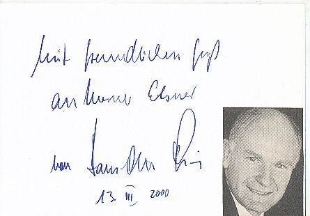 Hans Peter Repnik  Politik Autogramm Karte original signiert 