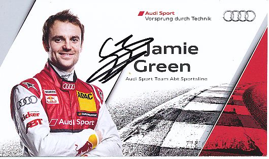 Jamie Green  Audi  Auto Motorsport  Autogrammkarte  original signiert 