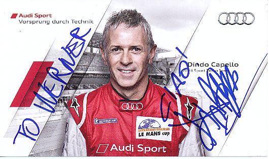 Dindo Capello  Audi  Auto Motorsport  Autogrammkarte  original signiert 