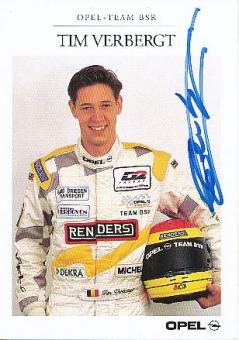 Tim Verbergt  Opel  Auto Motorsport  Autogrammkarte  original signiert 