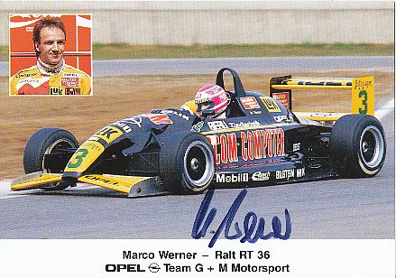 Marco Werner  Opel  Auto Motorsport  Autogrammkarte  original signiert 