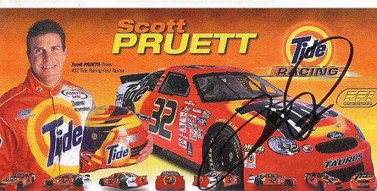 Scott Pruett  USA Indy Car    Auto Motorsport  Autogrammkarte  original signiert 