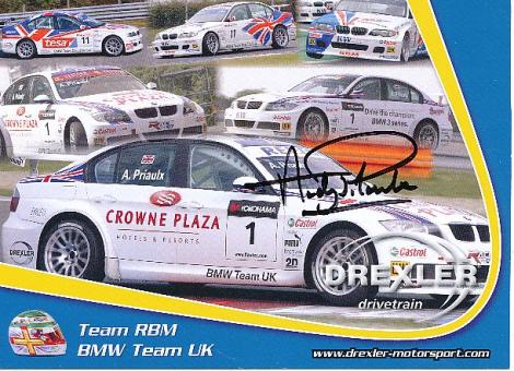 Andy Priaulx  BMW   Auto Motorsport  Autogrammkarte  original signiert 