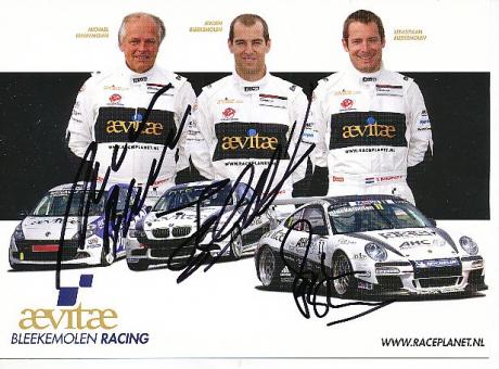 Jeroen & Michael & Sebastiaan Bleekemolen  Auto Motorsport  Autogrammkarte  original signiert 