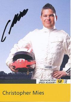 Christopher Mies  VW  Auto Motorsport  Autogrammkarte  original signiert 