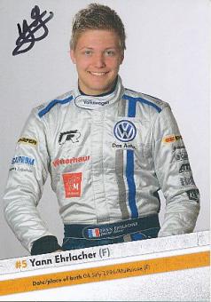 Yann Ehrlacher  VW  Auto Motorsport  Autogrammkarte  original signiert 