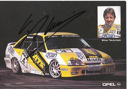 Klaus Niedzwiedz  Opel  Auto Motorsport  Autogrammkarte  original signiert 