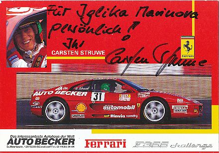 Carsten Struwe  Ferrari  Auto Motorsport  Autogrammkarte  original signiert 