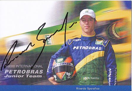 Ricardo Sperafico  Brasilien   Auto Motorsport  Autogrammkarte  original signiert 