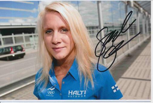Sandra Eriksson  Finnland  Leichtathletik Autogramm Foto original signiert 