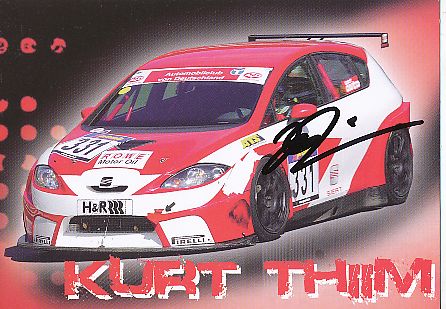 Kurt Thiim  Seat Auto Motorsport  Autogrammkarte  original signiert 