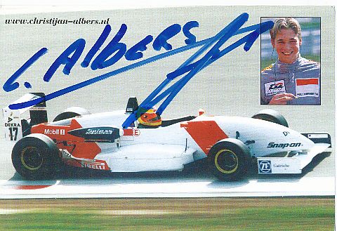 Christijan Albers    Auto Motorsport  Autogrammkarte  original signiert 