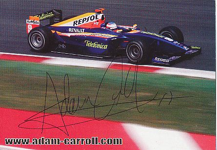 Adam Carroll    Auto Motorsport  Autogrammkarte  original signiert 