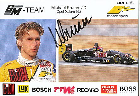 Michael Krumm  Opel   Auto Motorsport  Autogrammkarte  original signiert 