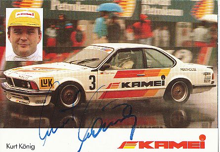 Kurt König  BMW  Auto Motorsport  Autogrammkarte  original signiert 