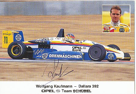 Wolfgang Kaufmann  Opel  Auto Motorsport  Autogrammkarte  original signiert 