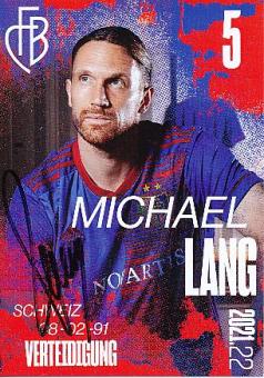 Michael Lang  FC Basel  2021/2022  Fußball Autogrammkarte  original signiert 