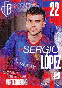 Sergio Lopez  FC Basel  2021/2022  Fußball Autogrammkarte  original signiert 