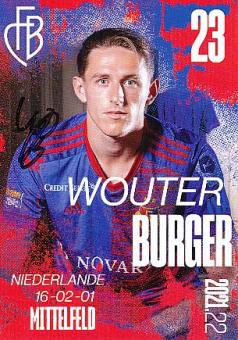 Wouter Burger  FC Basel  2021/2022  Fußball Autogrammkarte  original signiert 