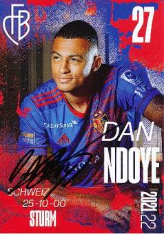 Dan Ndoye  FC Basel  2021/2022  Fußball Autogrammkarte  original signiert 