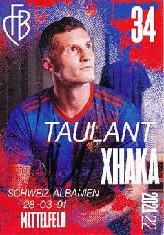 Taulant Xhaka  FC Basel  2021/2022  Fußball Autogrammkarte  original signiert 