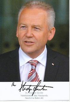 Dr.Rüdiger Grube  Deutsche Bahn  Industrie Wirtschaft Autogrammkarte original signiert 
