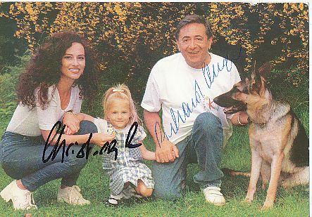 Richard "Mörtel" Lugner & Christina  Autogrammkarte original signiert 