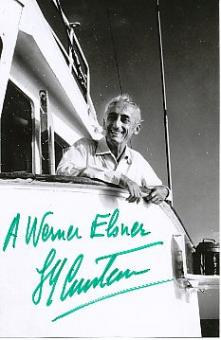 Jacques-Yves Cousteau † 1997  Frankreich Meeresforscher Filmproduzent Autogramm Foto  original signiert 